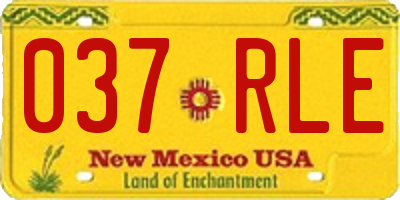 NM license plate 037RLE