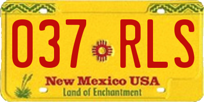NM license plate 037RLS