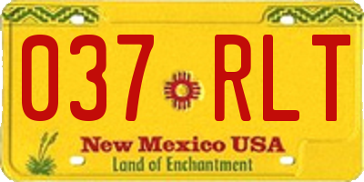 NM license plate 037RLT