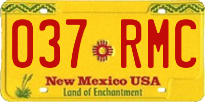 NM license plate 037RMC