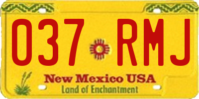 NM license plate 037RMJ