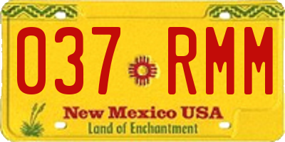 NM license plate 037RMM
