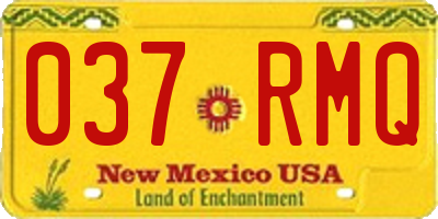 NM license plate 037RMQ