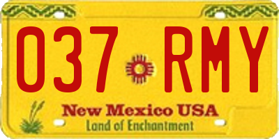 NM license plate 037RMY