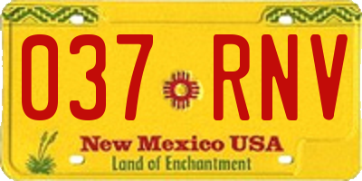 NM license plate 037RNV