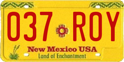 NM license plate 037ROY