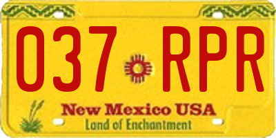 NM license plate 037RPR
