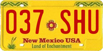NM license plate 037SHU