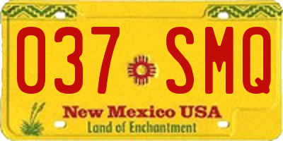 NM license plate 037SMQ