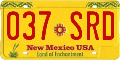 NM license plate 037SRD