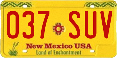 NM license plate 037SUV
