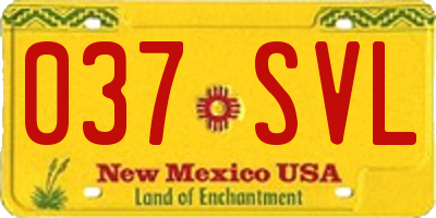 NM license plate 037SVL