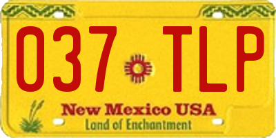 NM license plate 037TLP