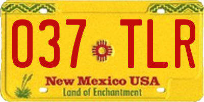 NM license plate 037TLR