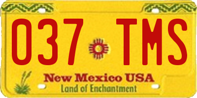 NM license plate 037TMS