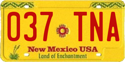 NM license plate 037TNA