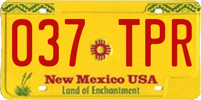 NM license plate 037TPR