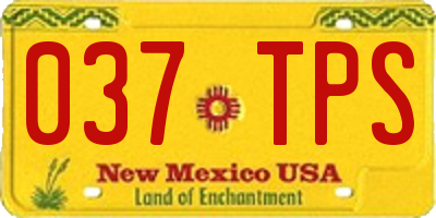 NM license plate 037TPS