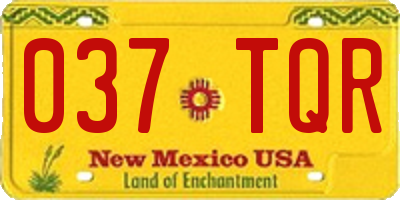 NM license plate 037TQR