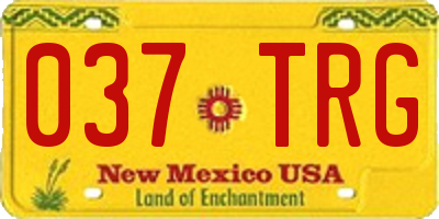 NM license plate 037TRG