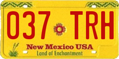 NM license plate 037TRH