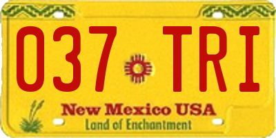 NM license plate 037TRI