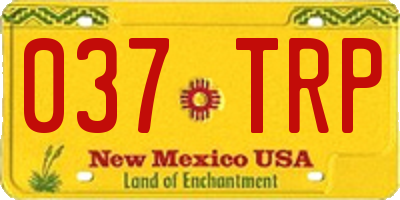 NM license plate 037TRP