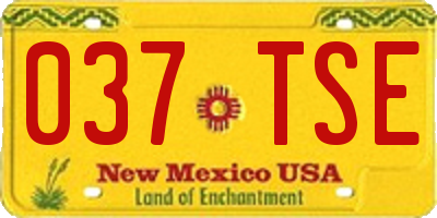 NM license plate 037TSE