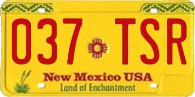 NM license plate 037TSR