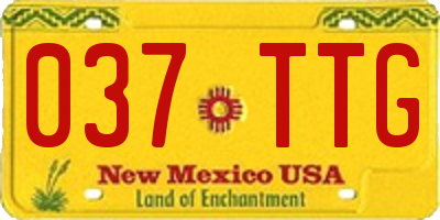 NM license plate 037TTG
