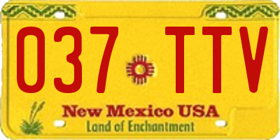 NM license plate 037TTV
