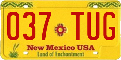 NM license plate 037TUG