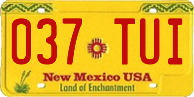 NM license plate 037TUI