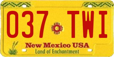 NM license plate 037TWI
