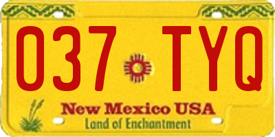 NM license plate 037TYQ