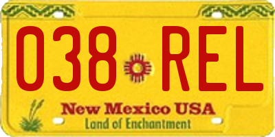 NM license plate 038REL