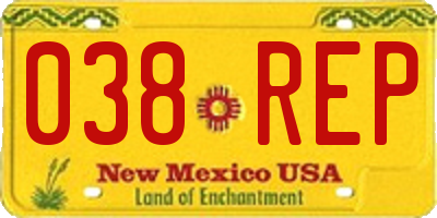 NM license plate 038REP