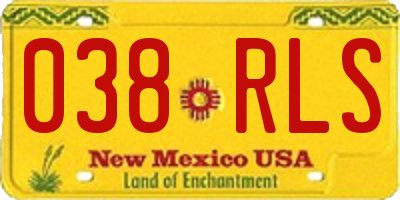 NM license plate 038RLS