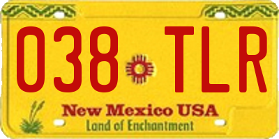 NM license plate 038TLR