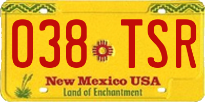 NM license plate 038TSR