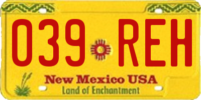 NM license plate 039REH