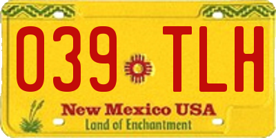 NM license plate 039TLH