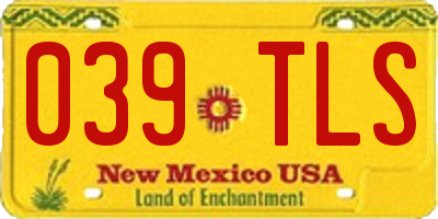 NM license plate 039TLS