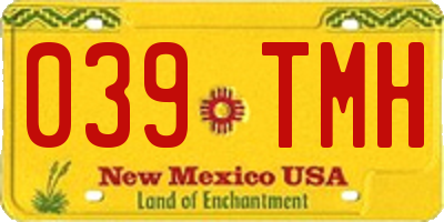 NM license plate 039TMH