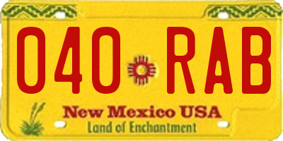 NM license plate 040RAB