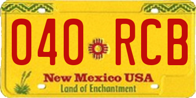 NM license plate 040RCB