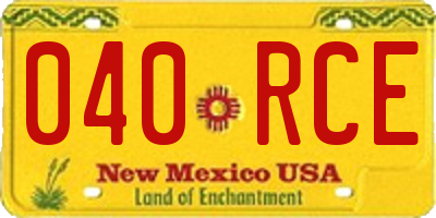NM license plate 040RCE