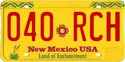 NM license plate 040RCH