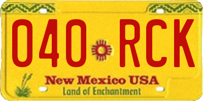 NM license plate 040RCK