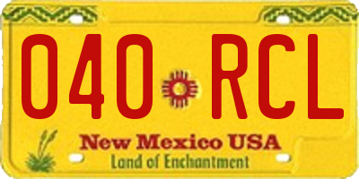 NM license plate 040RCL